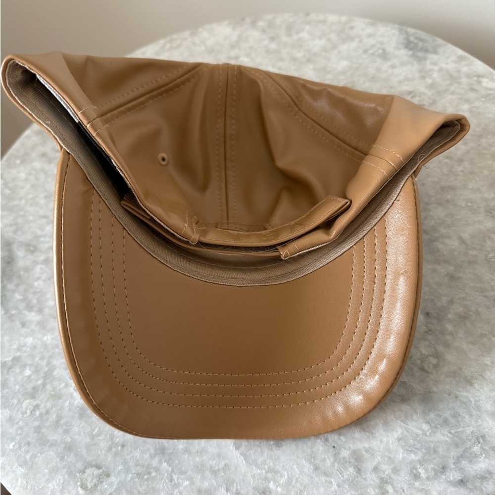 Brown Polyurethane Baseball Cap - Picture 4 of 5